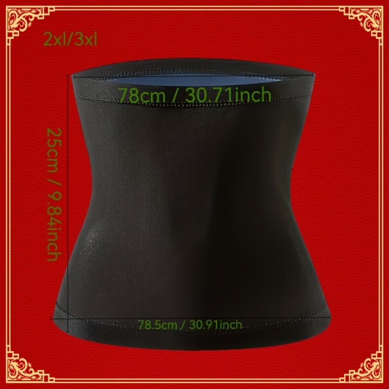 High Sweat Belt for Gym, Yoga & Sauna - Abdominal Control Belt with Flame Design, Non-Woven Fabric for Intense Workouts, Core Support & Weight Loss, Hand Wash/Dry Clean, Flame Pattern Design | Breathable Material